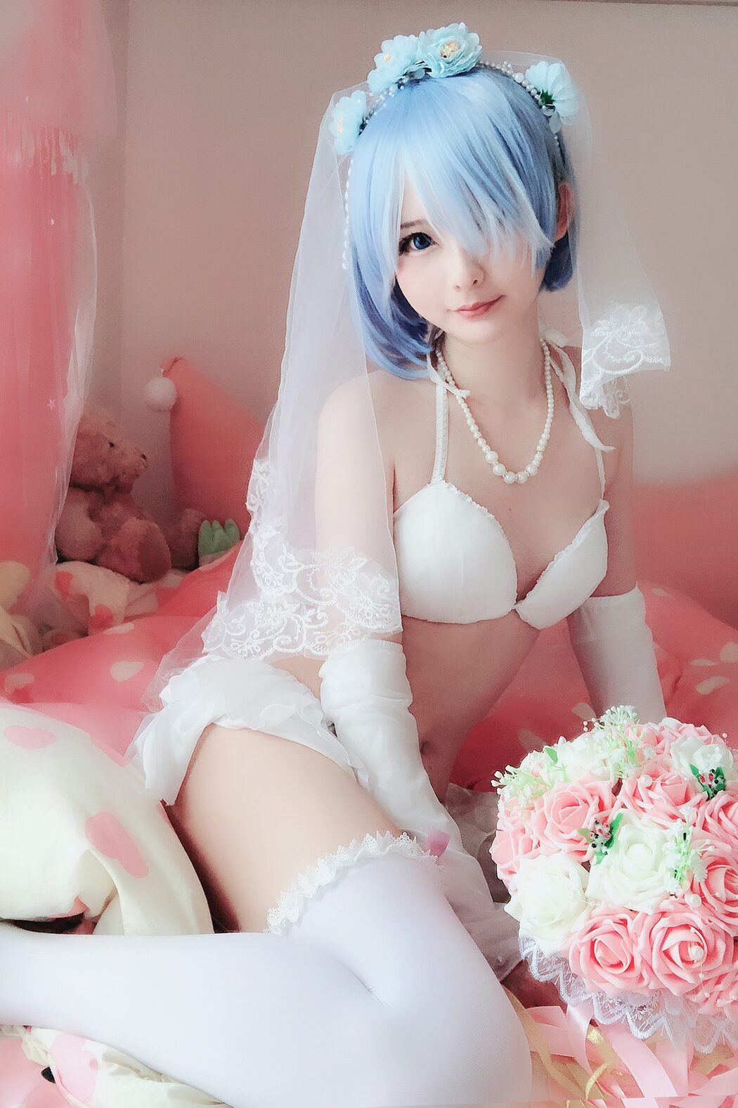 Coser@习呆呆 – 蕾姆婚纱 Cover Photo