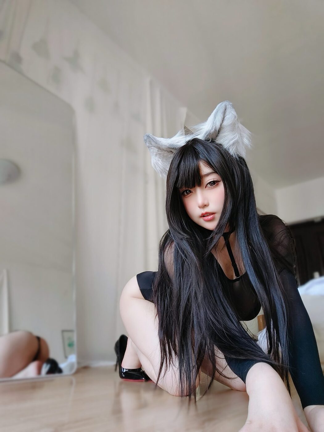 Coser@女主K – 性感的黑猫