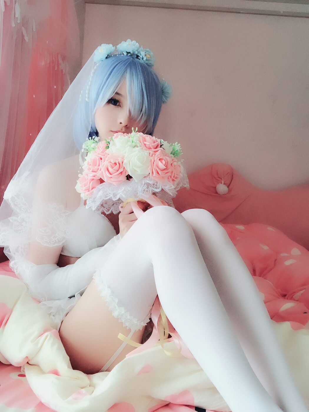 Coser@习呆呆 – 蕾姆婚纱