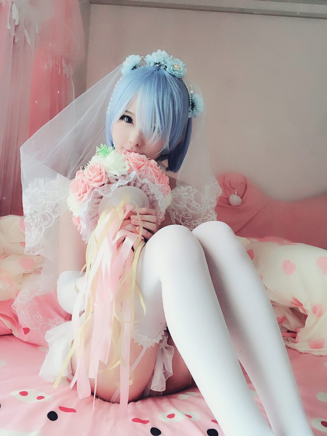 Coser@习呆呆 – 蕾姆婚纱