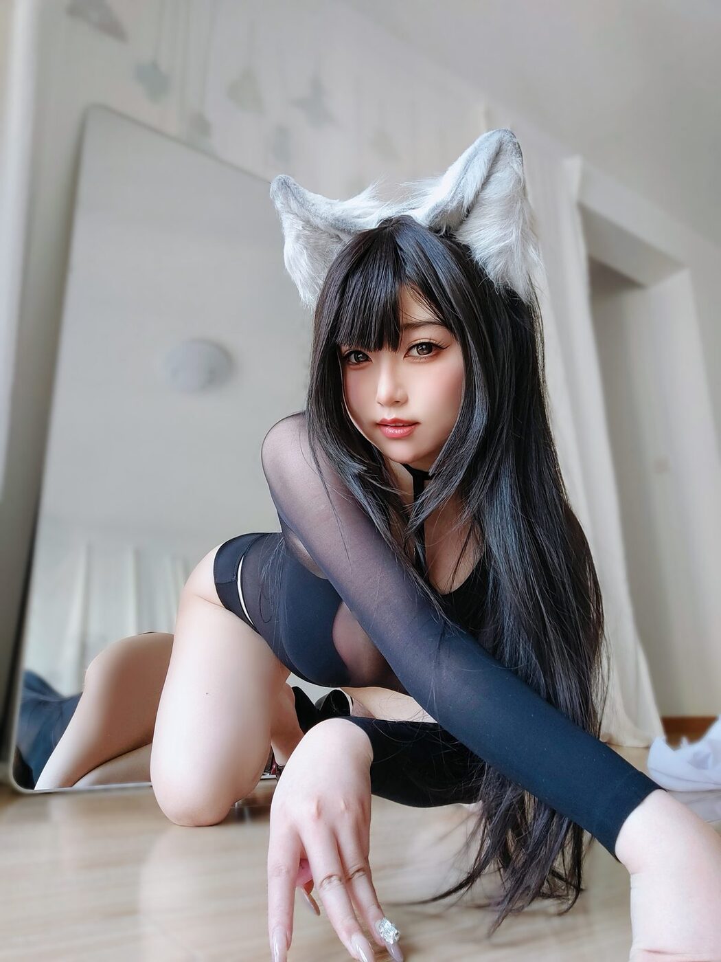 Coser@女主K – 性感的黑猫