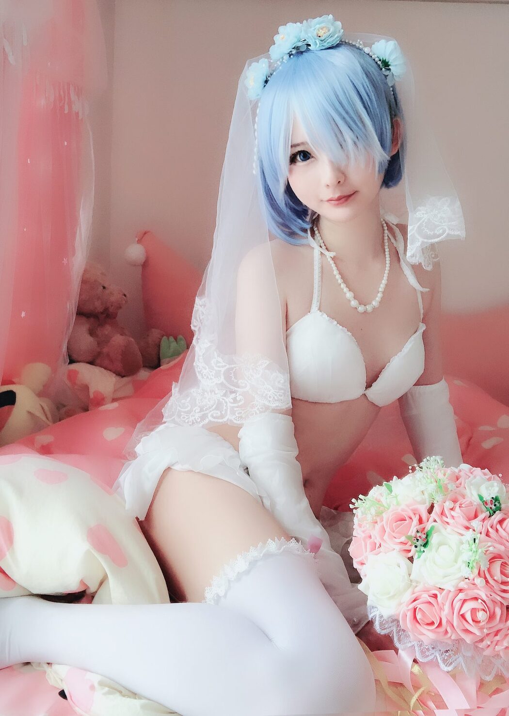 Coser@习呆呆 – 蕾姆婚纱