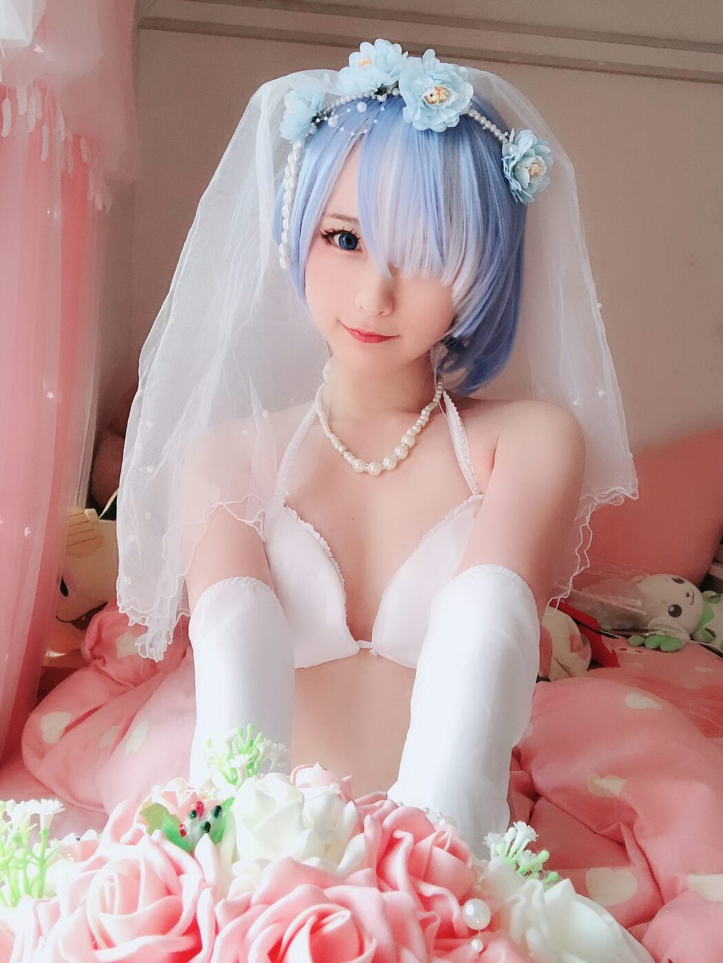 Coser@习呆呆 – 蕾姆婚纱