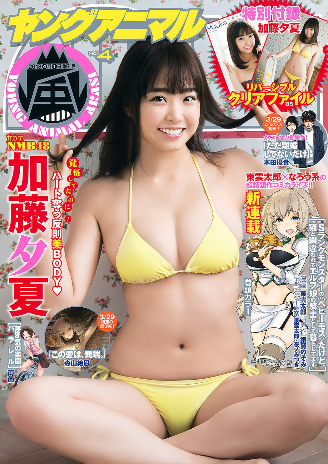 加藤夕夏・松下玲緒菜, Young Animal Arashi 2018 No.03-04 (ヤングアニマル嵐 2018年3-4月号) Cover Photo
