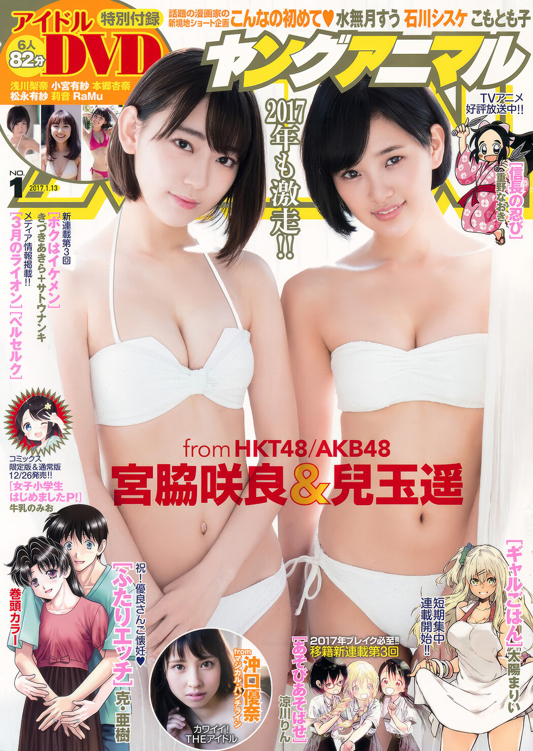 宮脇咲良・兒玉遥, Young Animal 2017 No.01 (ヤングアニマル 2017年1号) Cover Photo