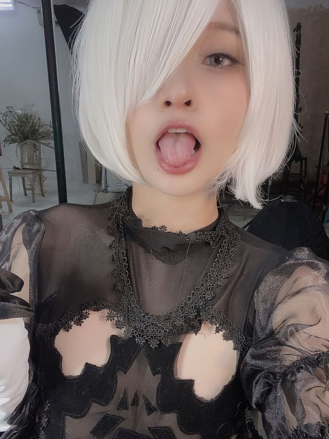 Coser@Azami – 黑纱套装2B小姐姐