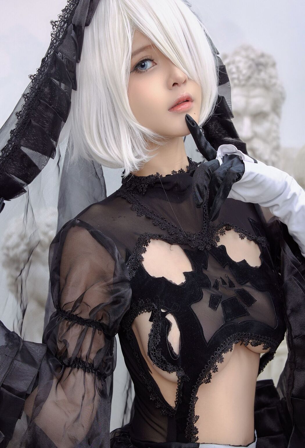 Coser@Azami – 黑纱套装2B小姐姐