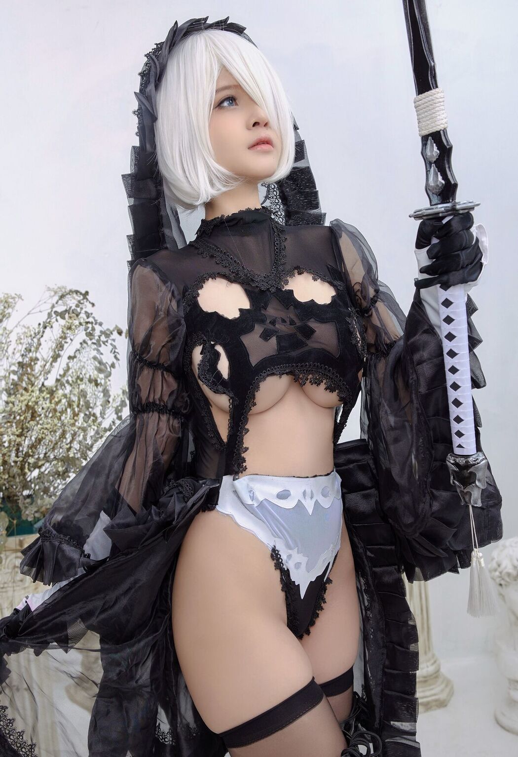 Coser@Azami – 黑纱套装2B小姐姐