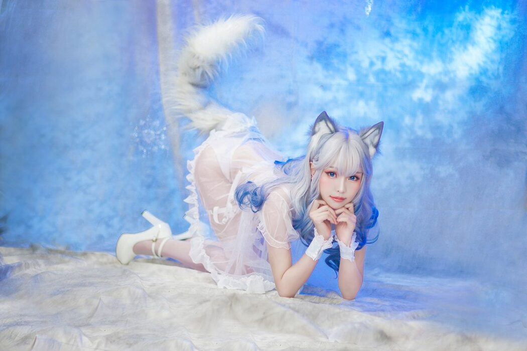 Coser@Ely_eeeElyEE子 – 猫耳白丝带