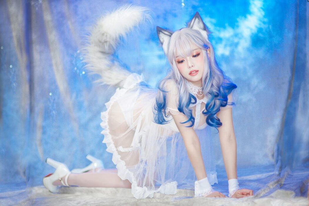 Coser@Ely_eeeElyEE子 – 猫耳白丝带