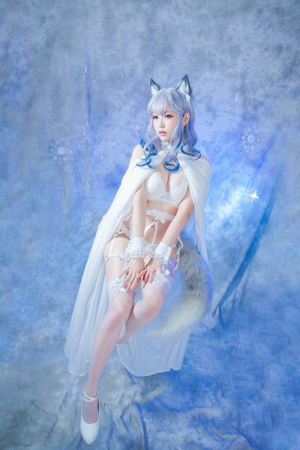 Coser@Ely_eeeElyEE子 – 猫耳白丝带