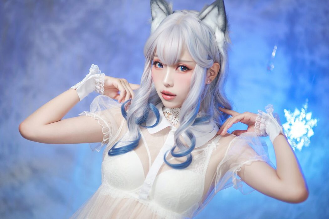 Coser@Ely_eeeElyEE子 – 猫耳白丝带