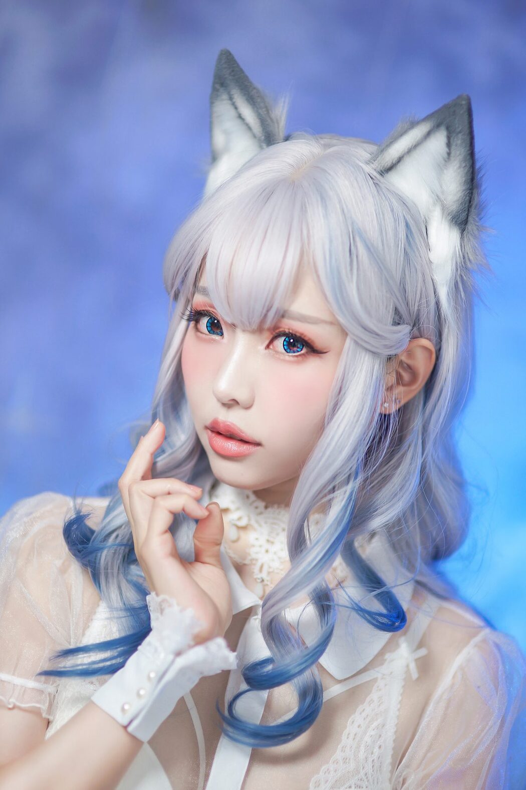 Coser@Ely_eeeElyEE子 – 猫耳白丝带