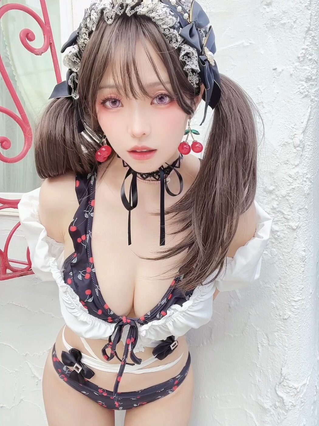 Coser@Ely_eee ElyEE子 – 2023 August B-櫻桃地雷系少女 Cherry Ground Mine Girl