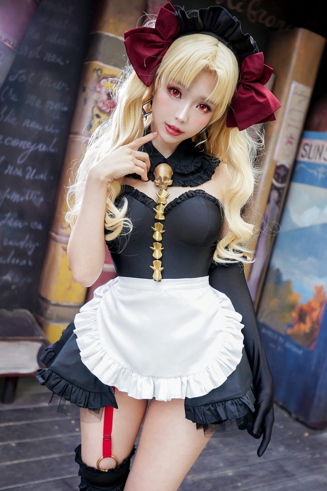 Coser@Ely_eee ElyEE子 – 远坂凛 女仆 Cover Photo