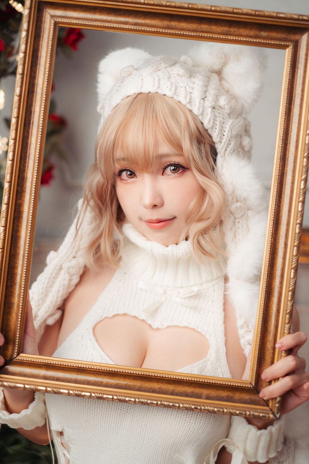 Coser@Ely_eee ElyEE子 – 白色 KNITTING