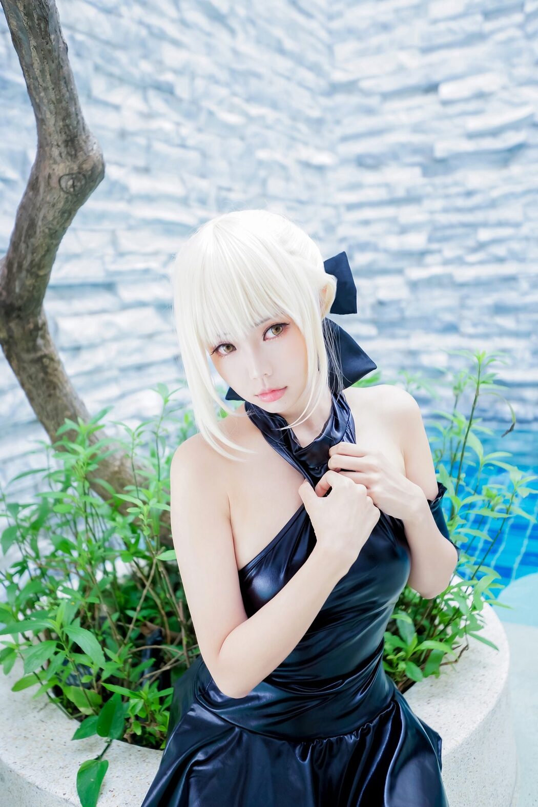 Coser@Ely_eee ElyEE子 – 黑皮泳裙