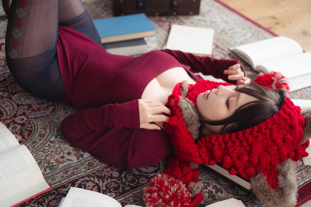 Coser@Ely_eee ElyEE子 – 红色 KNITTING