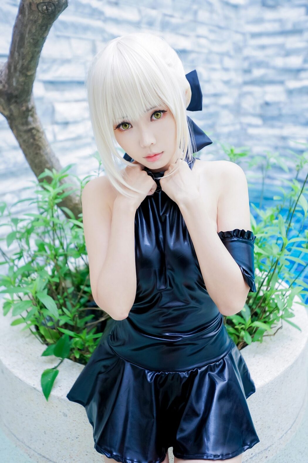 Coser@Ely_eee ElyEE子 – 黑皮泳裙