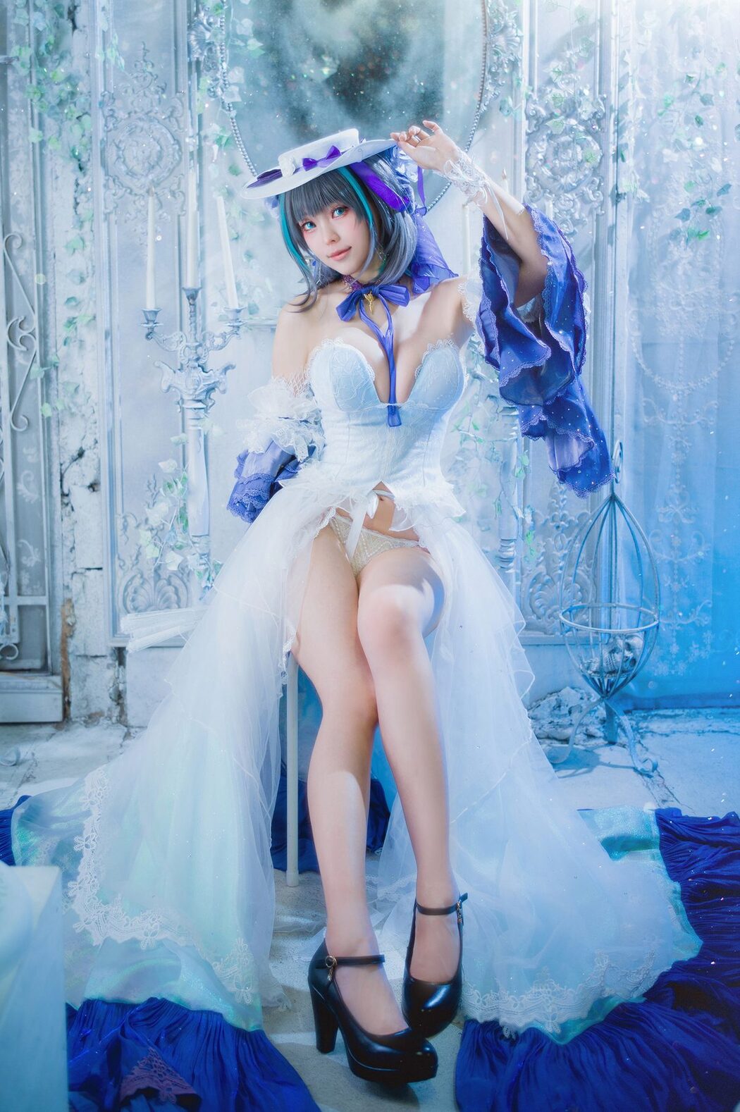 Coser@Ely_eee ElyEE子 – Cheshire Dress 柴郡禮服