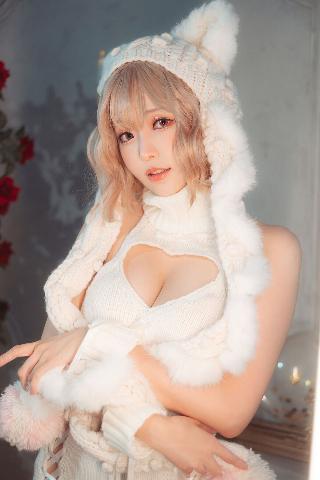 Coser@Ely_eee ElyEE子 – 白色 KNITTING