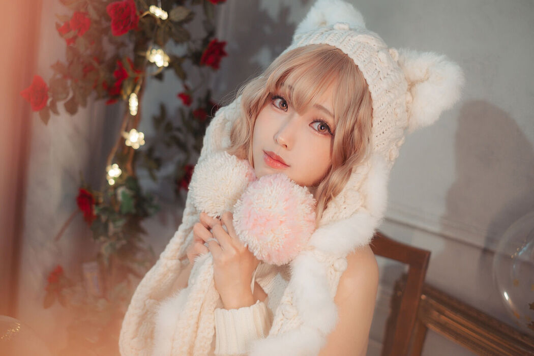 Coser@Ely_eee ElyEE子 – 白色 KNITTING