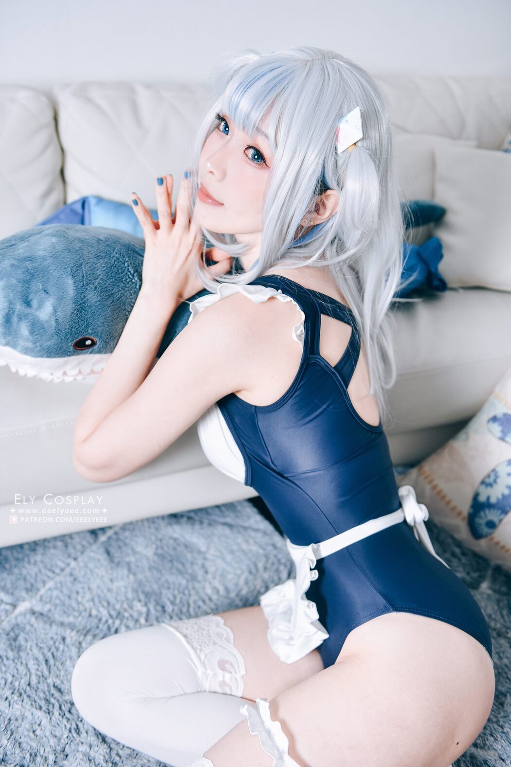 Coser@Ely_eee ElyEE子 – Gura Swimsuit