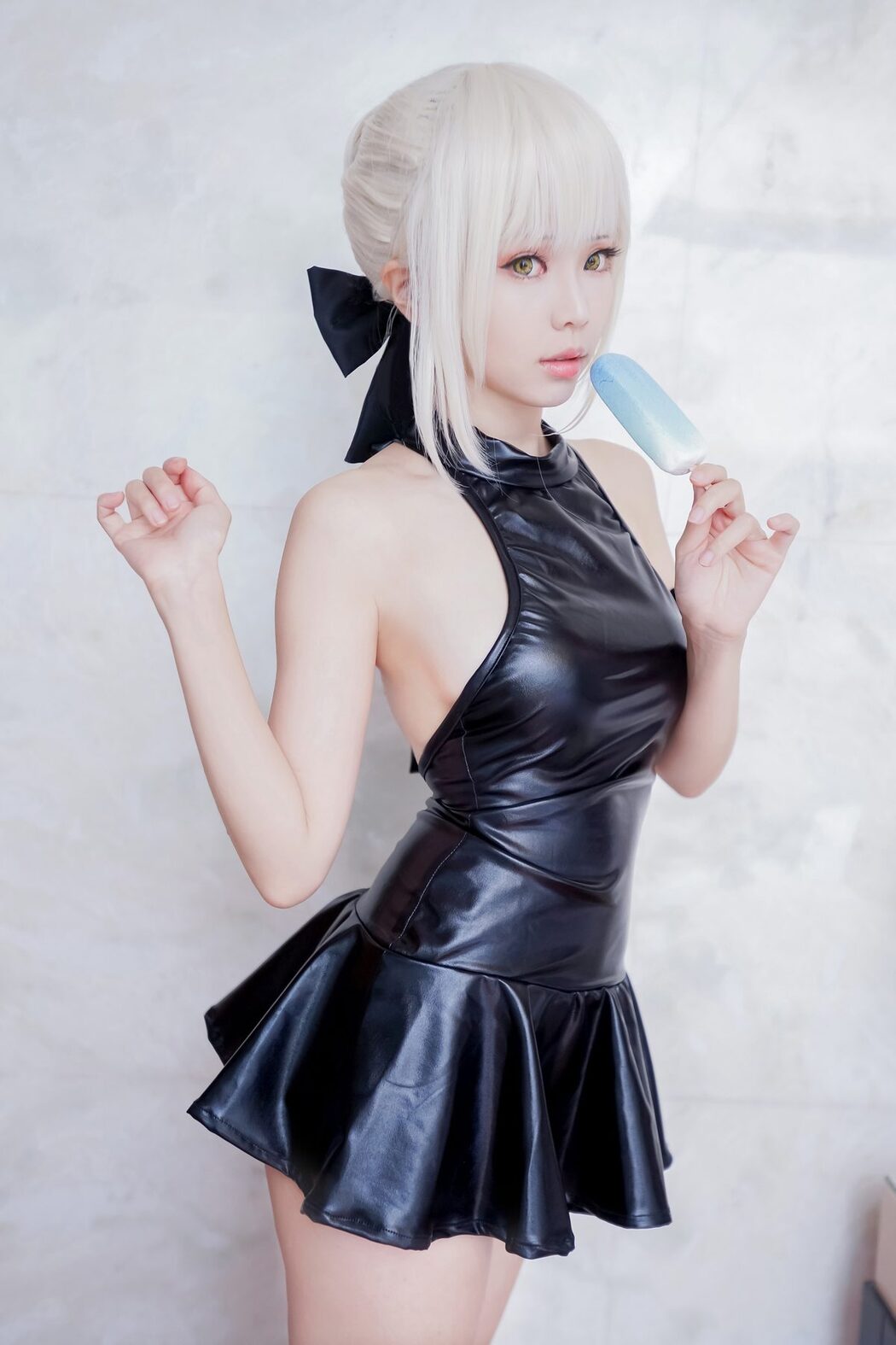 Coser@Ely_eee ElyEE子 – 黑皮泳裙