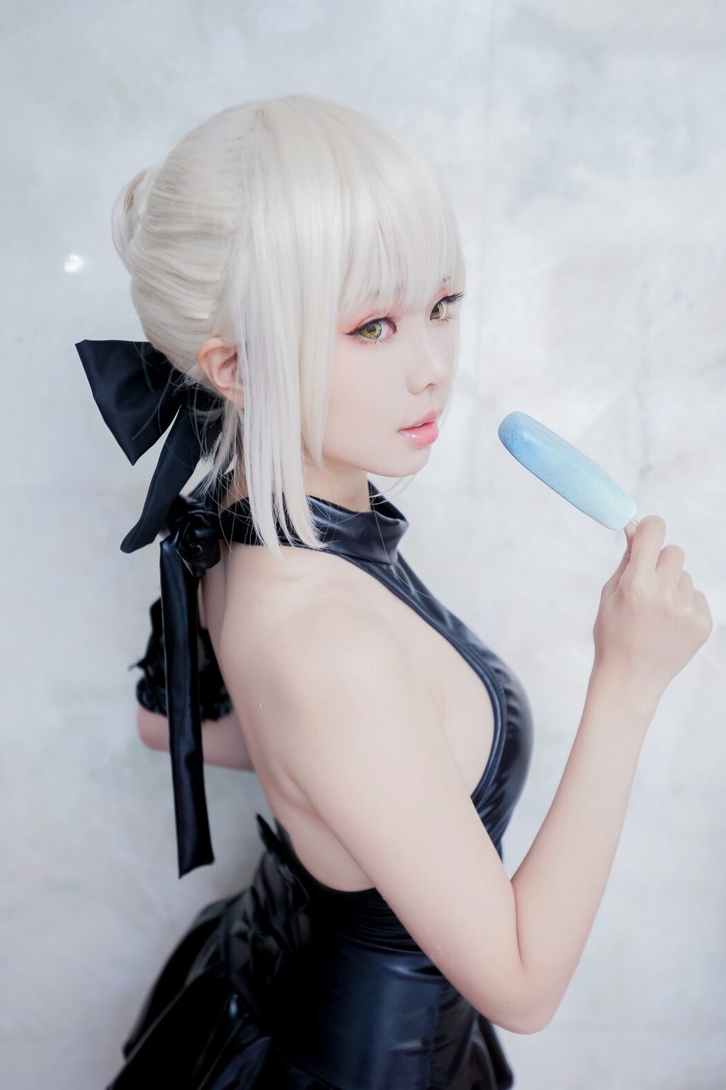 Coser@Ely_eee ElyEE子 – 黑皮泳裙