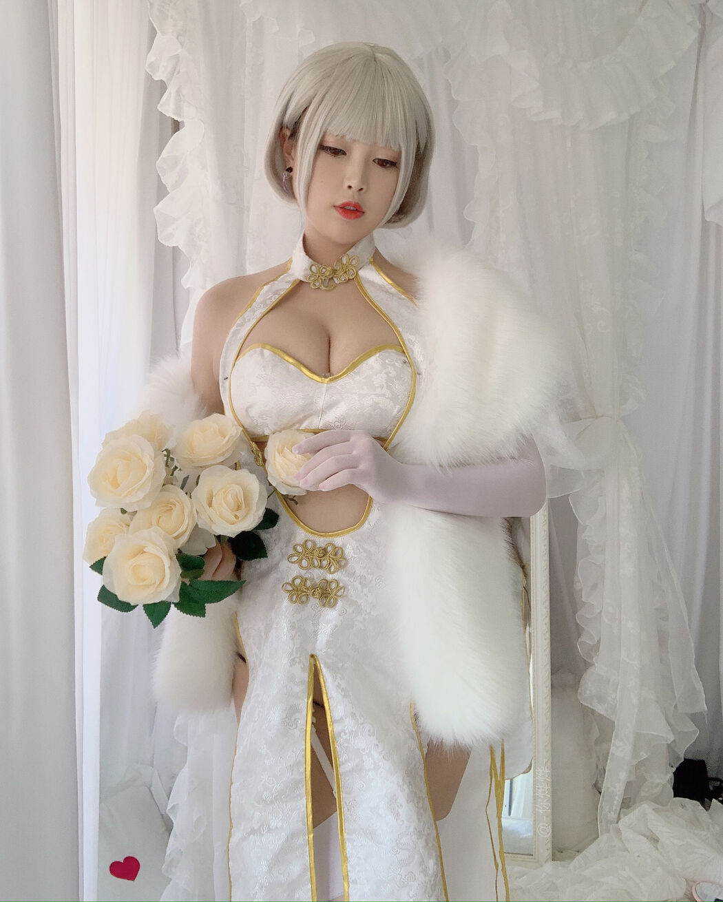 [Beauty Coser]-Bai Ye-"White Cheongsam"