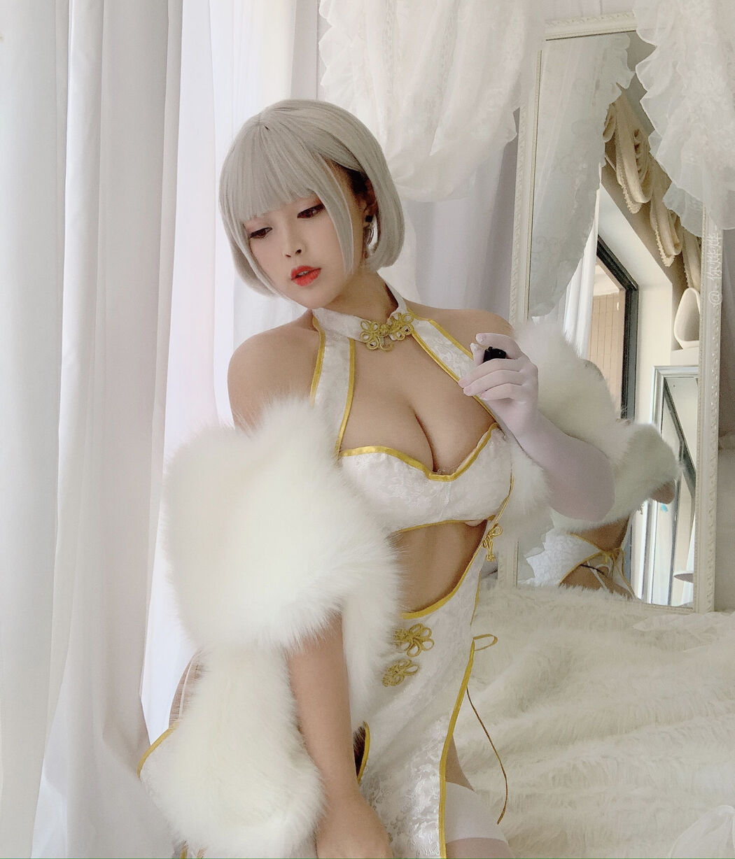 [Beauty Coser]-Bai Ye-"White Cheongsam"