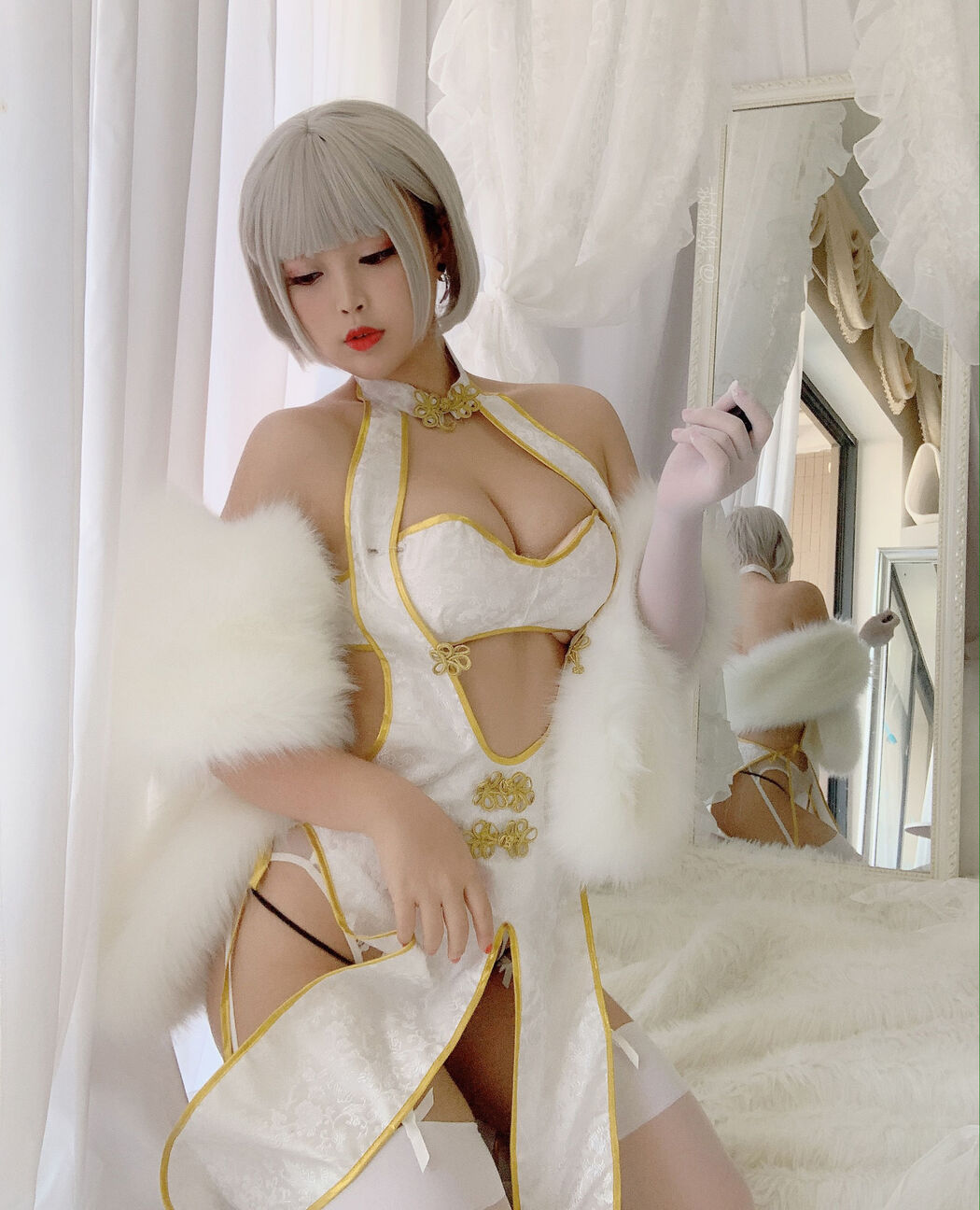 [Beauty Coser]-Bai Ye-"White Cheongsam"