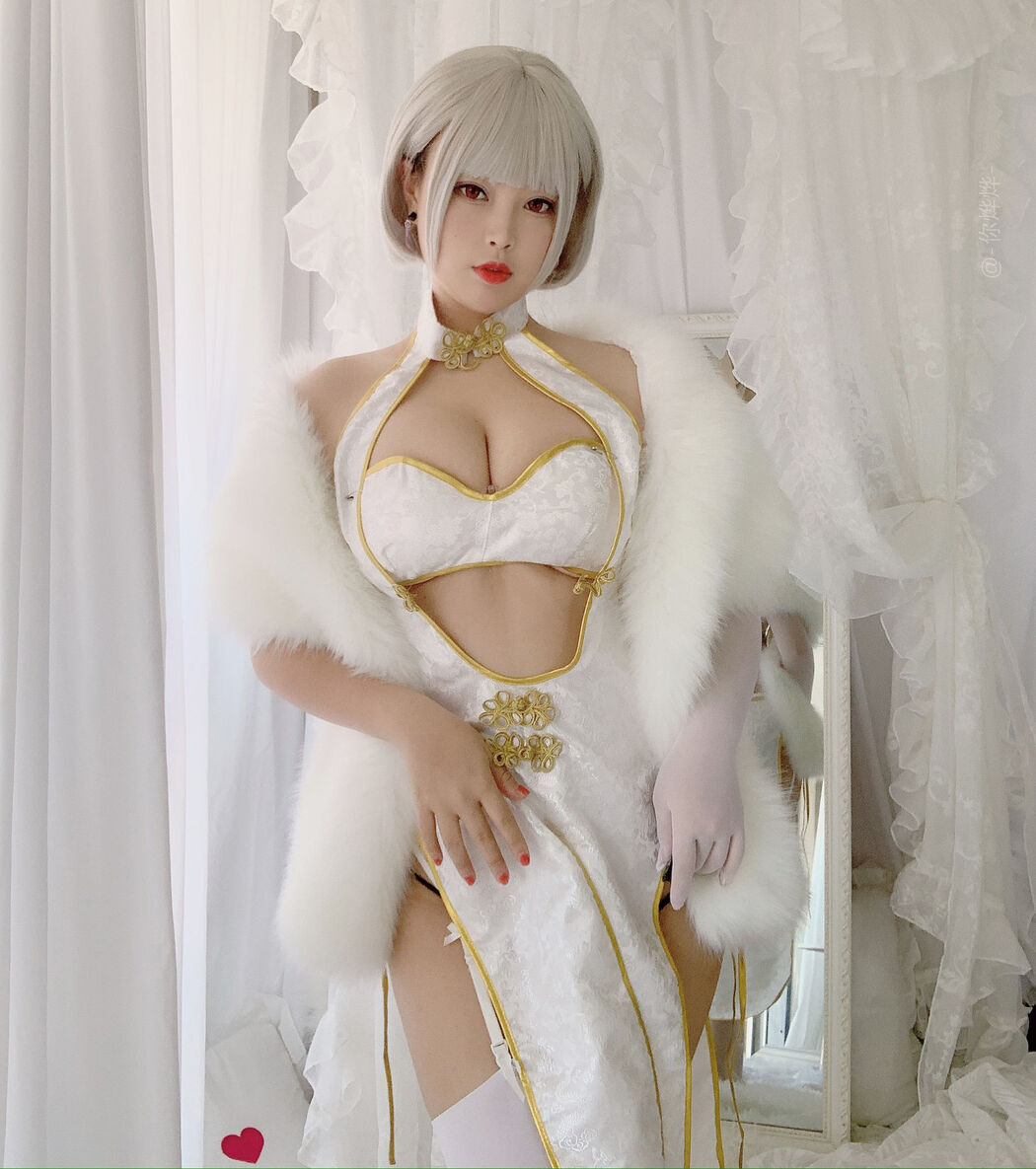 [Beauty Coser]-Bai Ye-"White Cheongsam"