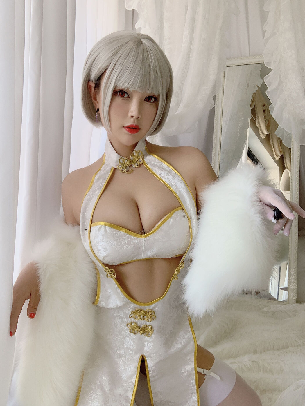 [Beauty Coser]-Bai Ye-"White Cheongsam"