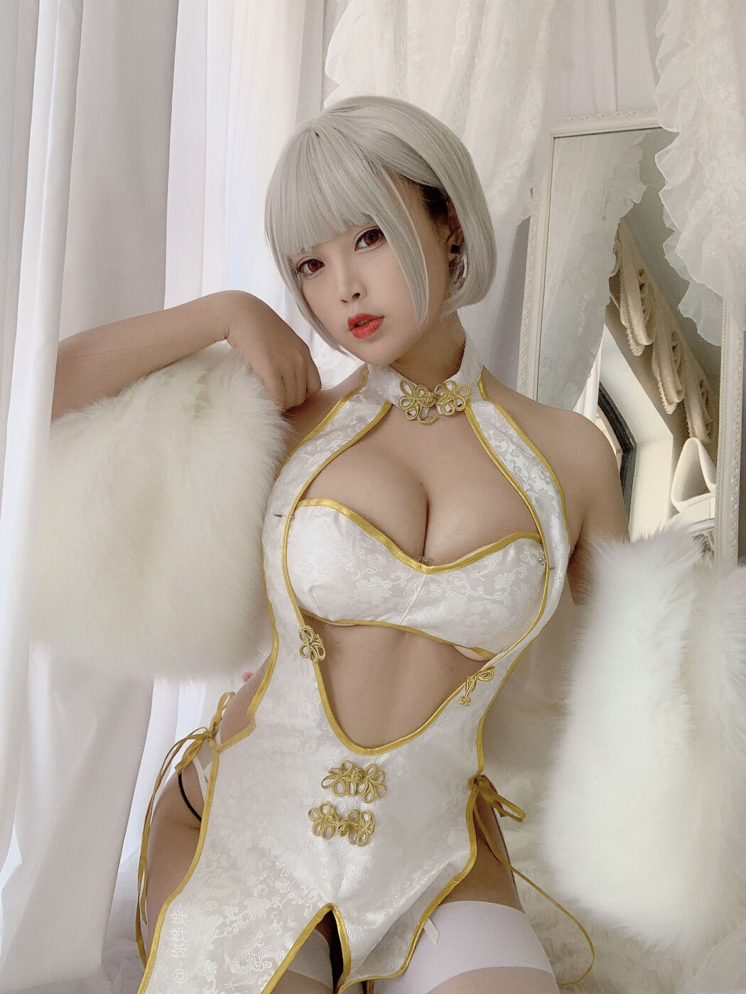 [Beauty Coser]-Bai Ye-"White Cheongsam"