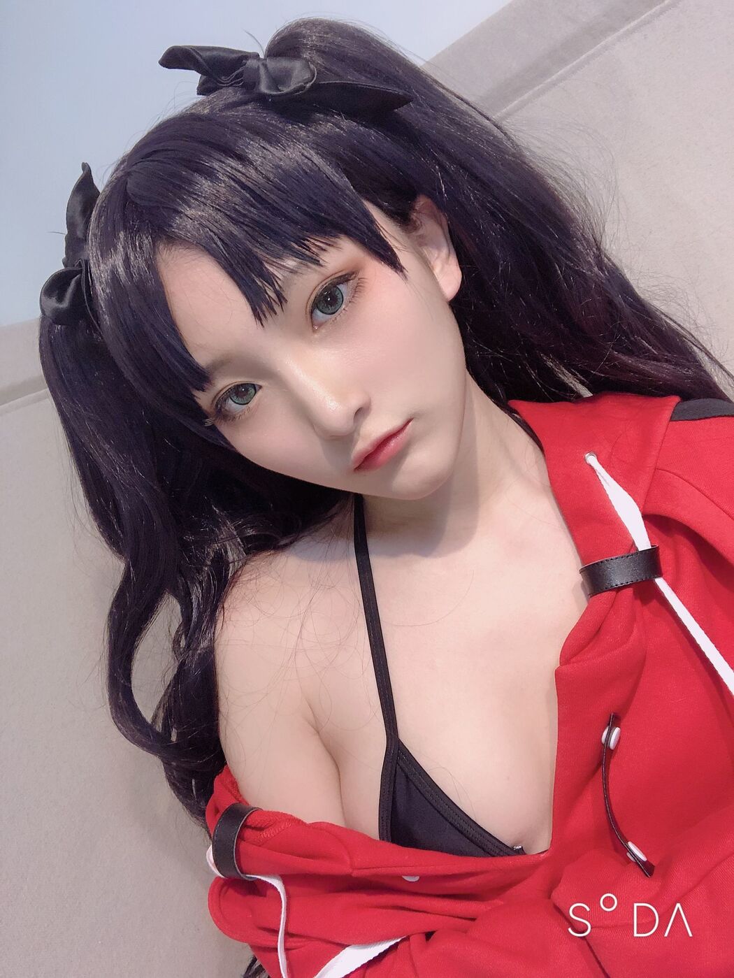 COSER Xiaoding "Bicycle Girl Vinyl Sexy Net Shirt" [Fantasy Factory]