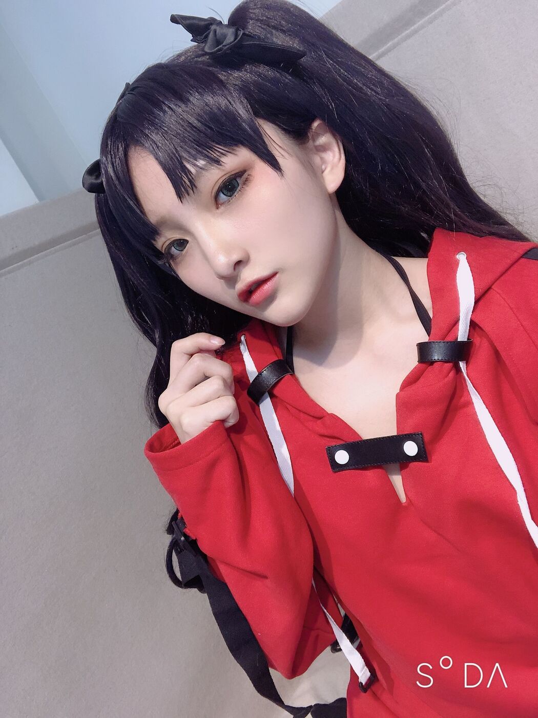 COSER Xiaoding "Bicycle Girl Vinyl Sexy Net Shirt" [Fantasy Factory]