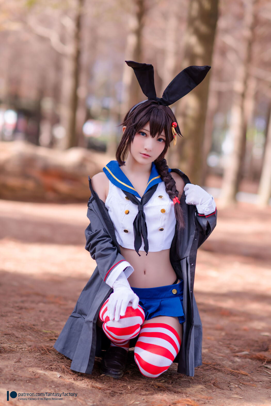 COSER Xiaoding "JK Uniform + Sailor Bunny Outside Shooting" [Fantasy Factory]