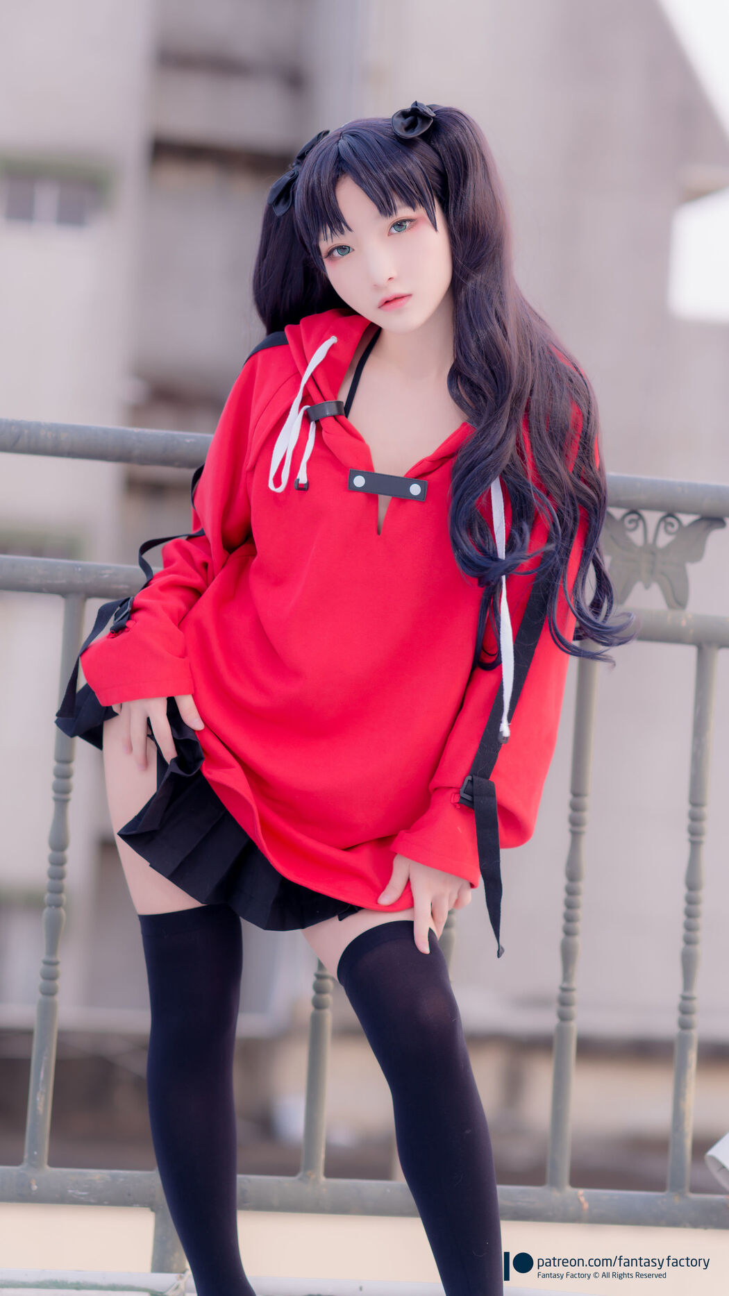 COSER Xiaoding "Bicycle Girl Vinyl Sexy Net Shirt" [Fantasy Factory]