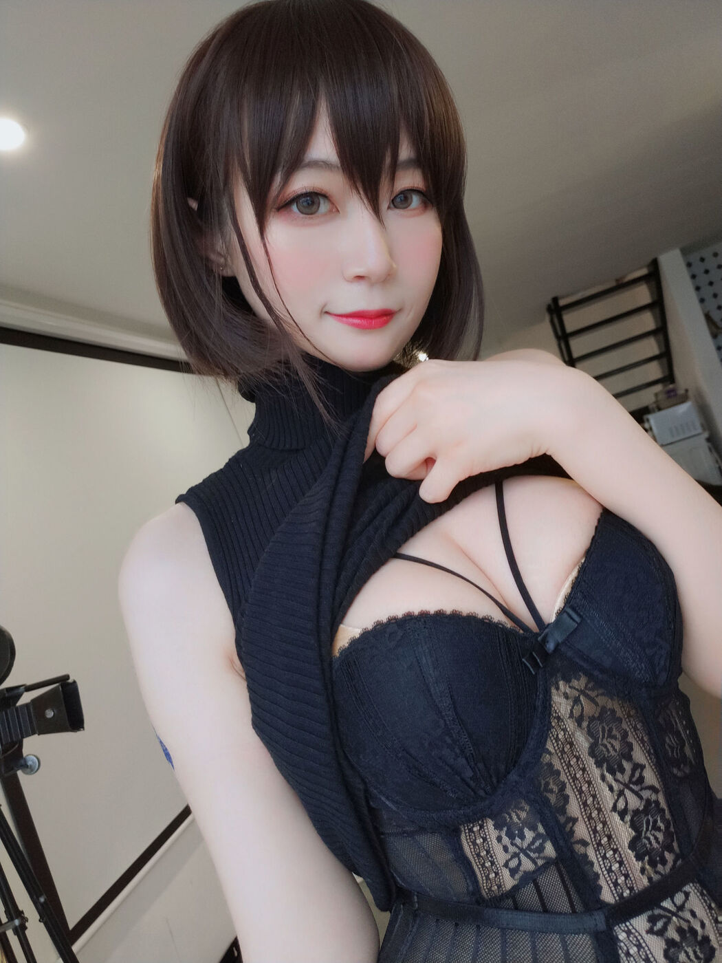COSER Silver 81 "Black Bag Hip Skirt" [COSPLAY Girl]