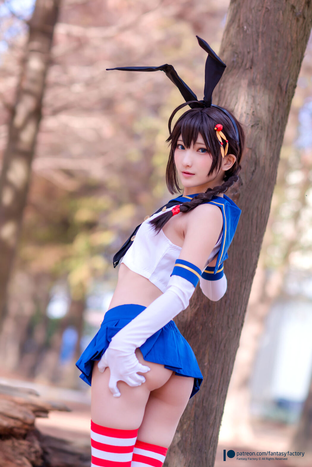 COSER Xiaoding "JK Uniform + Sailor Bunny Outside Shooting" [Fantasy Factory]