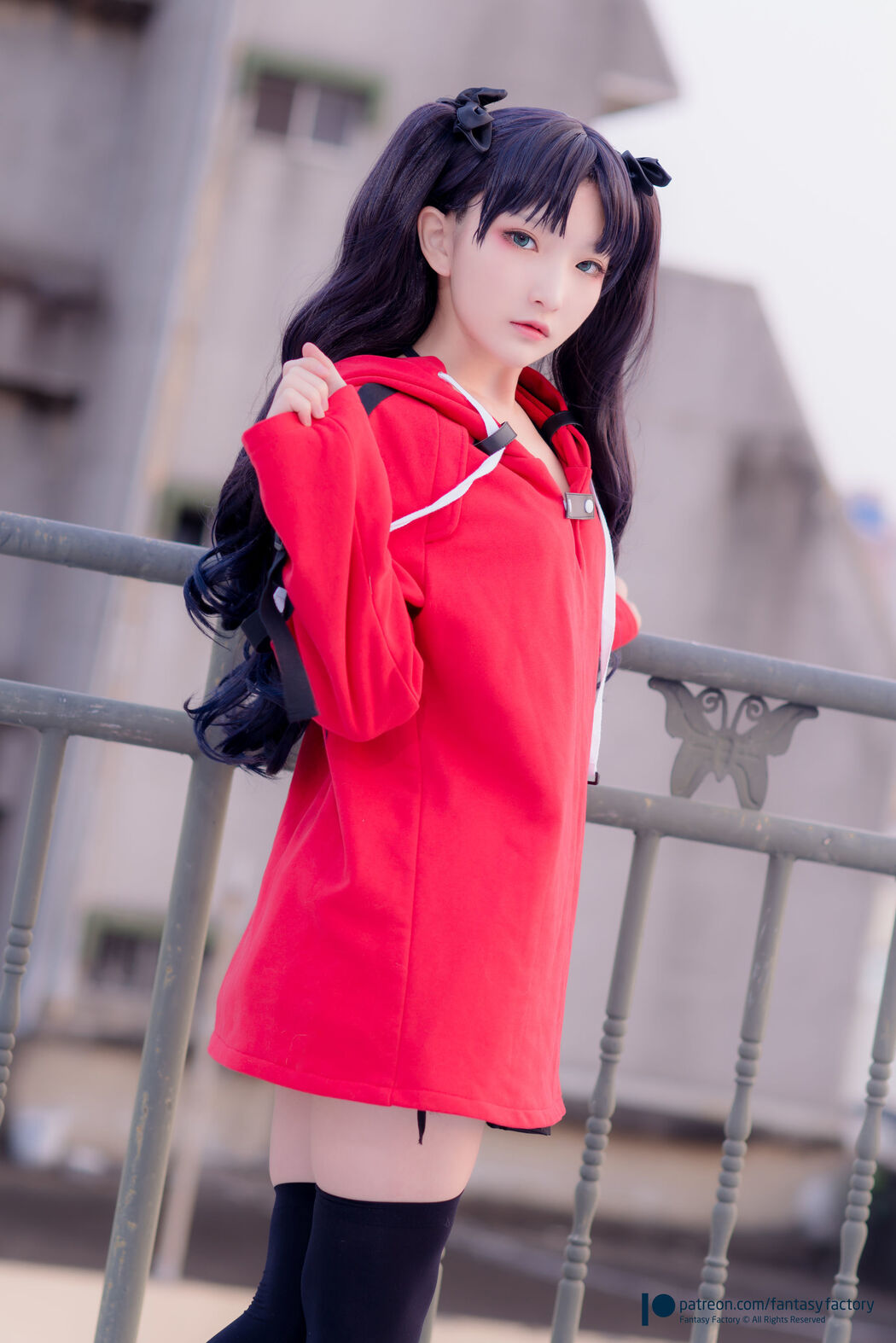 COSER Xiaoding "Bicycle Girl Vinyl Sexy Net Shirt" [Fantasy Factory]