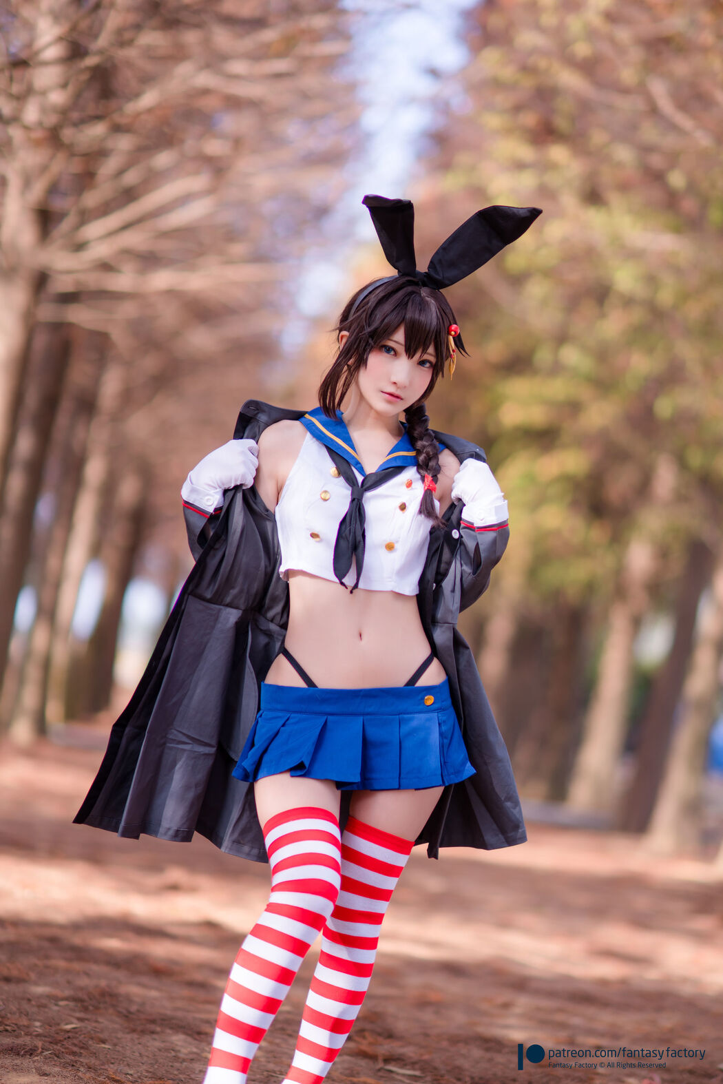 COSER Xiaoding "JK Uniform + Sailor Bunny Outside Shooting" [Fantasy Factory]