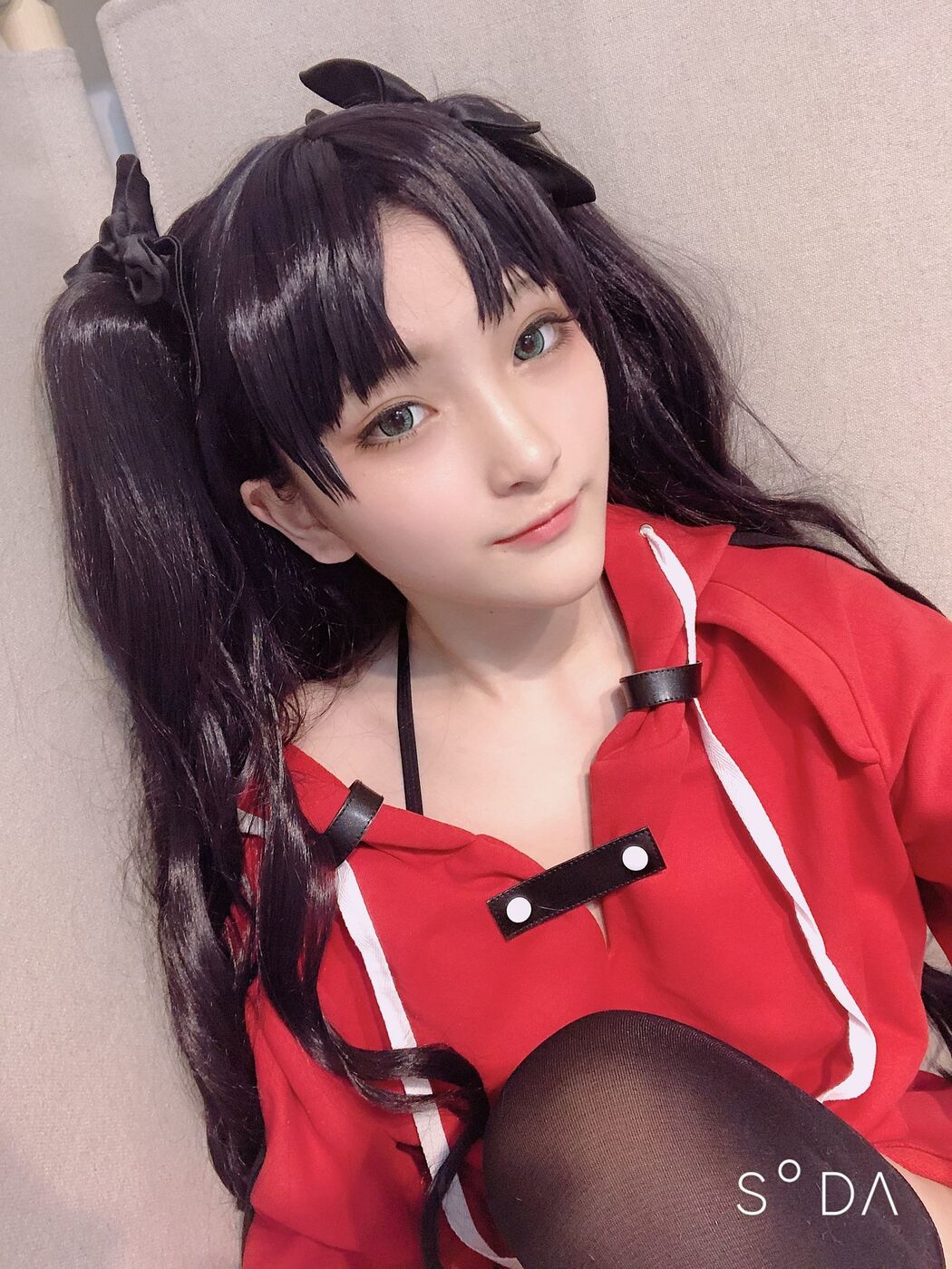 COSER Xiaoding "Bicycle Girl Vinyl Sexy Net Shirt" [Fantasy Factory]