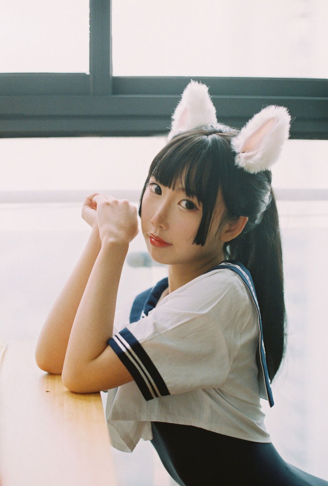 [COS Welfare] Cute and popular Coser Noodle Fairy - Sailor Suit Dead Pool Water Cover Photo