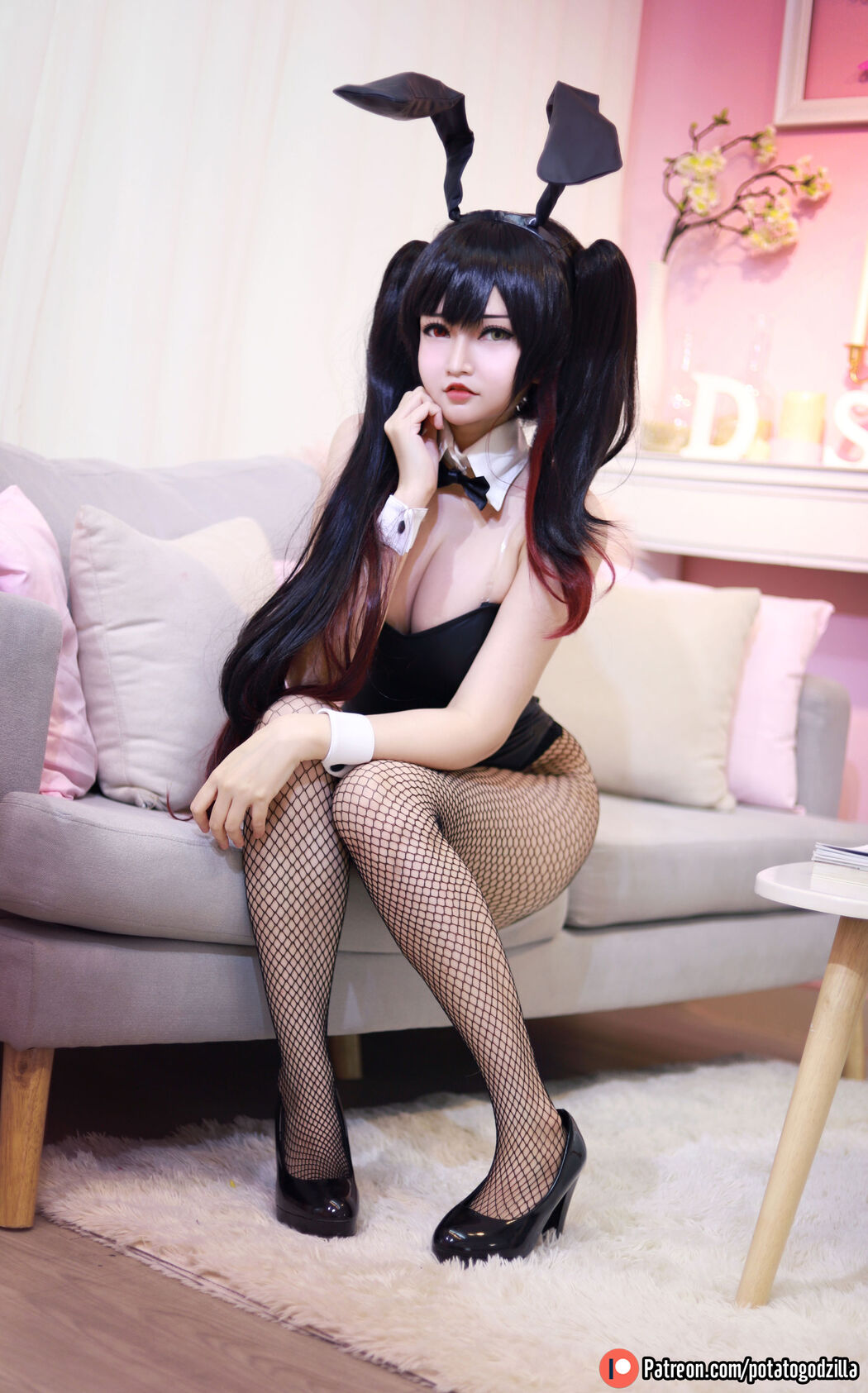 [COS Welfare] Miss Coser Potato Godzilla - Kurumi Tokisaki Bunny Girl