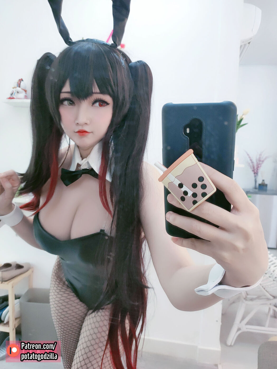 [COS Welfare] Miss Coser Potato Godzilla - Kurumi Tokisaki Bunny Girl