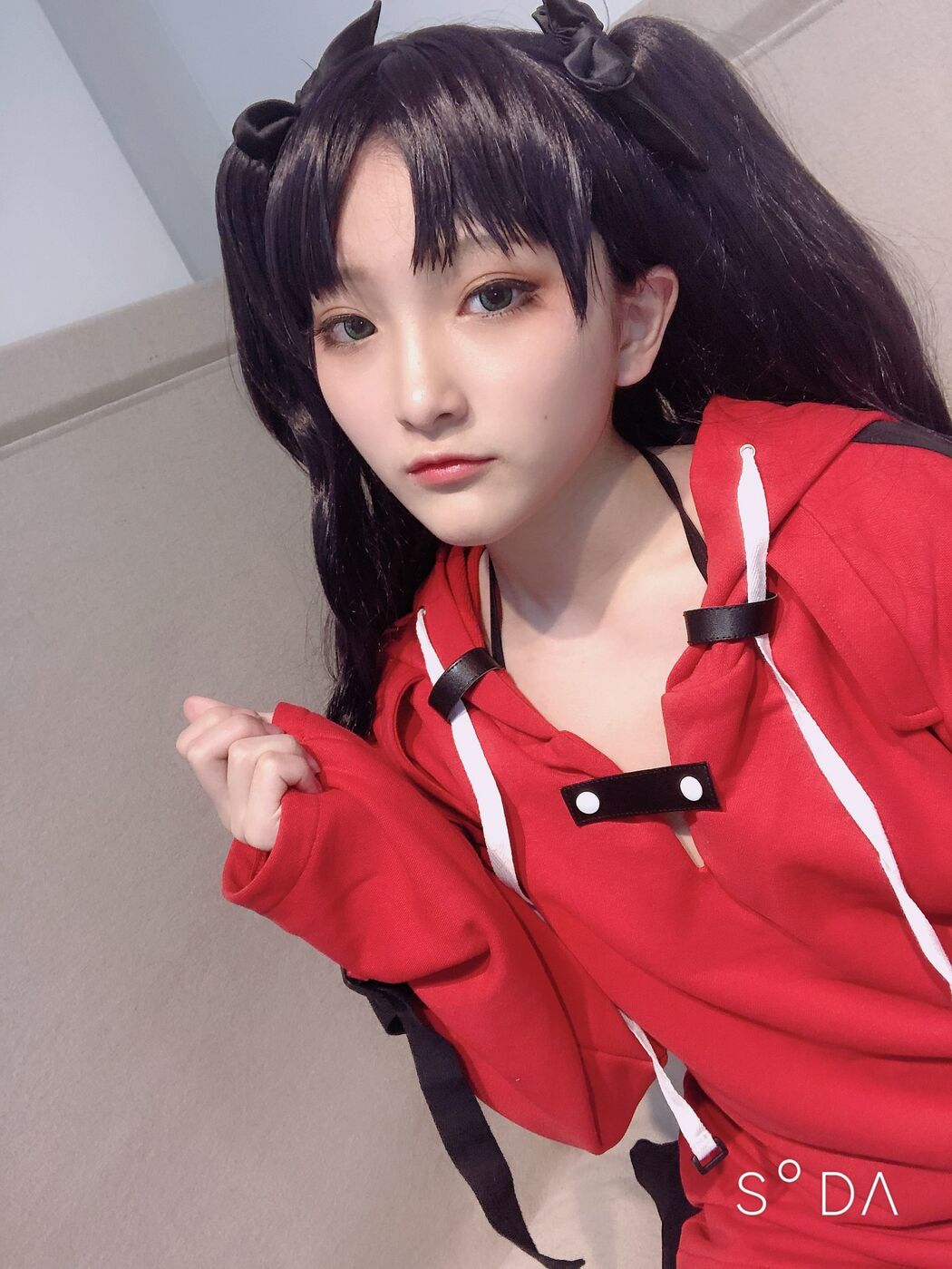 COSER Xiaoding "Bicycle Girl Vinyl Sexy Net Shirt" [Fantasy Factory]