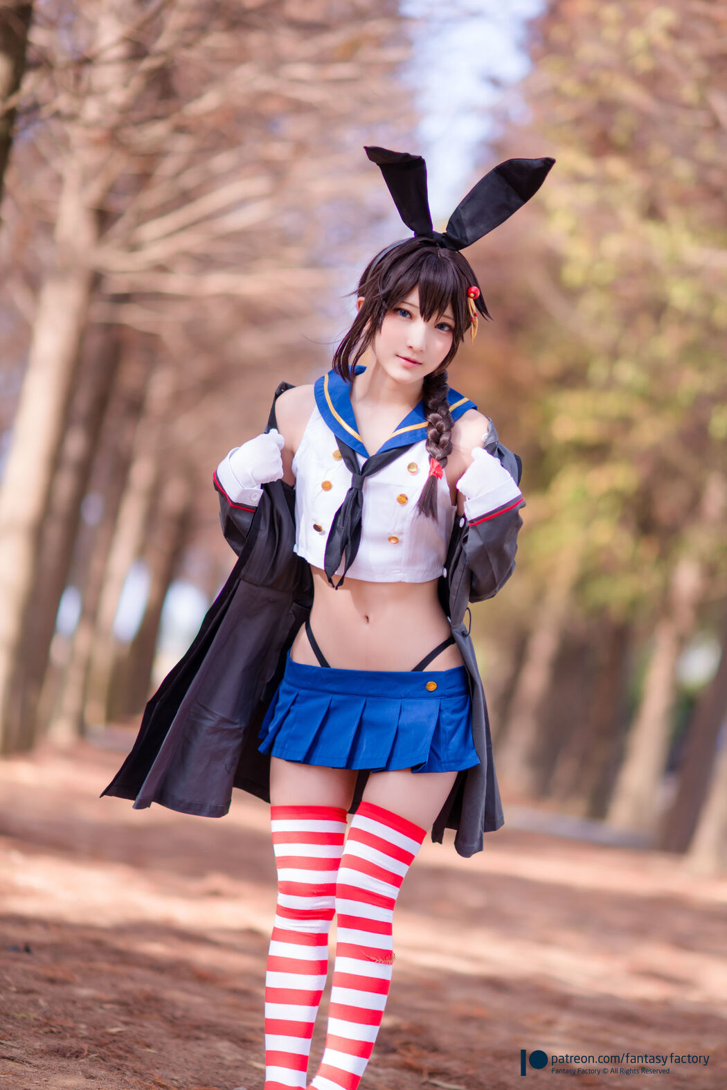 COSER Xiaoding "JK Uniform + Sailor Bunny Outside Shooting" [Fantasy Factory]
