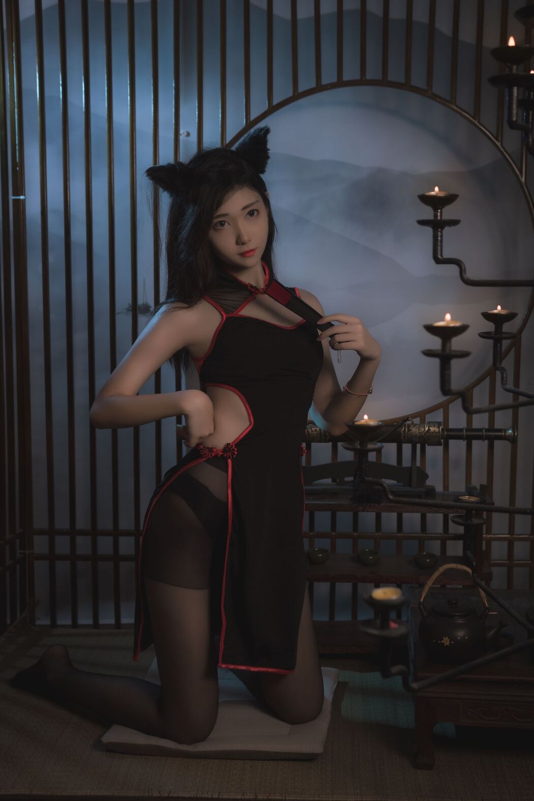 [网红Coser] Nantao Momoko "Black Cheongsam"